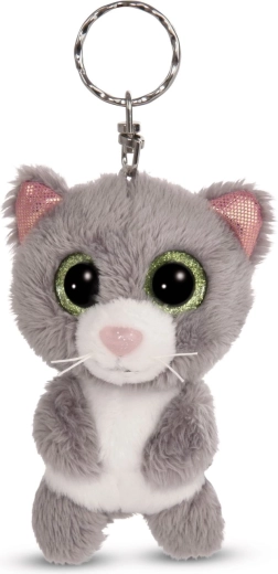 Glubschis pluchen sleutelhanger kat Felinja grijs 9 cm