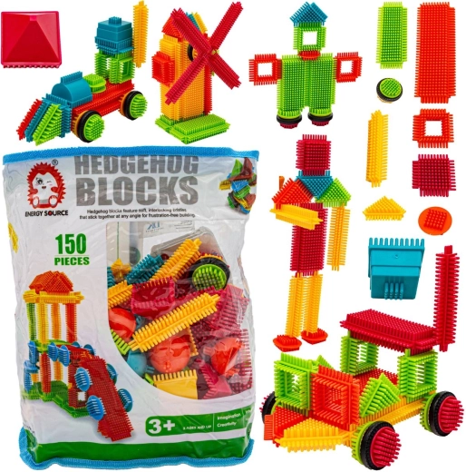 Constructiespeelgoed ‘egels’ (bristle blocks) 150 onderdelen