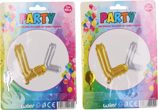 Opblaasbare ballon in de vorm van de letter L