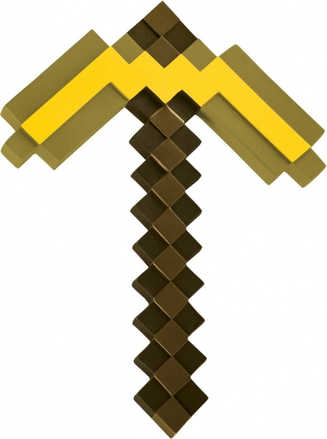 Gouden MINECRAFT-pikhouweel – plastic replica