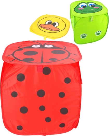 Opvouwbare stoffen opbergbox voor speelgoed – dierenmotief 45 × 45 × 45 cm - 1 stuk