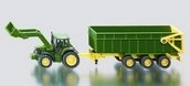 SIKU Farmer tractor John Deere met frontlader en aanhanger 1:87