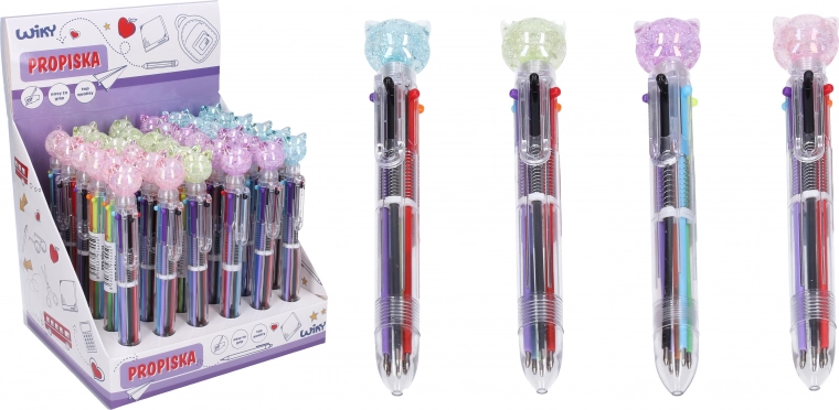 Meer­kleuren pen Kat, 6 kleuren