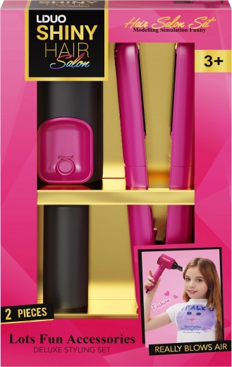 Kappersset met geluid – 2-delige stijltang en accessoires