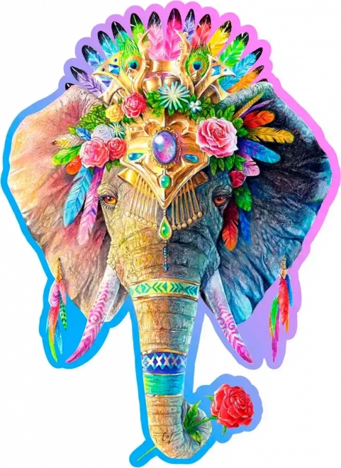 Houten puzzel Elegante olifant van WOODEN CITY, 250 stukjes