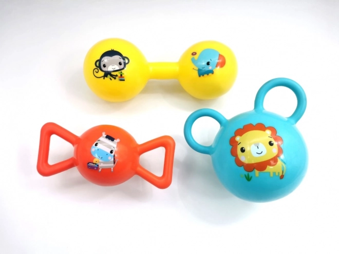 Fisher-Price set gekleurde ballen met handgrepen voor baby’s