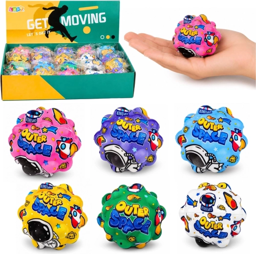 Antistresschuim bal met nopjes ruimte 7 cm - 1 stuk