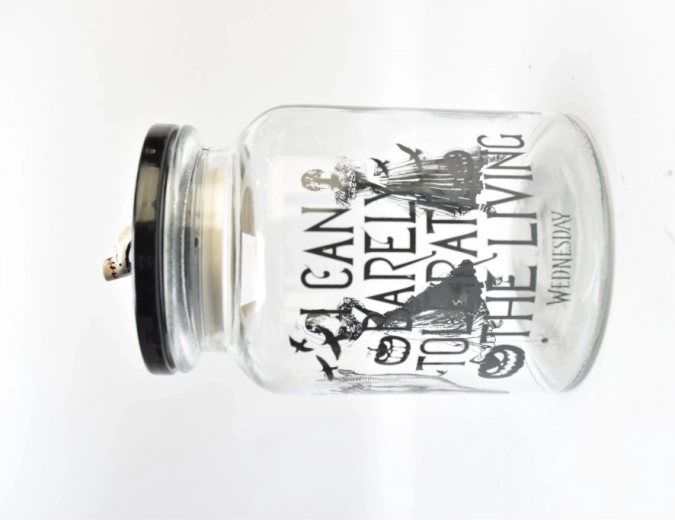 Glazen snoeppot met deksel WEDNESDAY