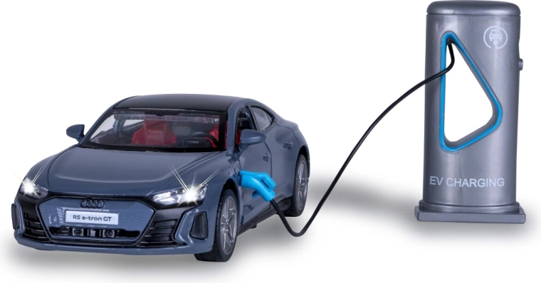 Metalen model Audi RS e-tron GT 1:36 met laadstation