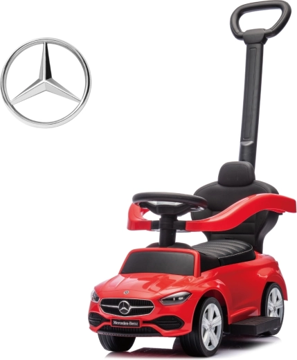 Milly Mally loopauto met duwbeugel Mercedes C-Class deluxe rood