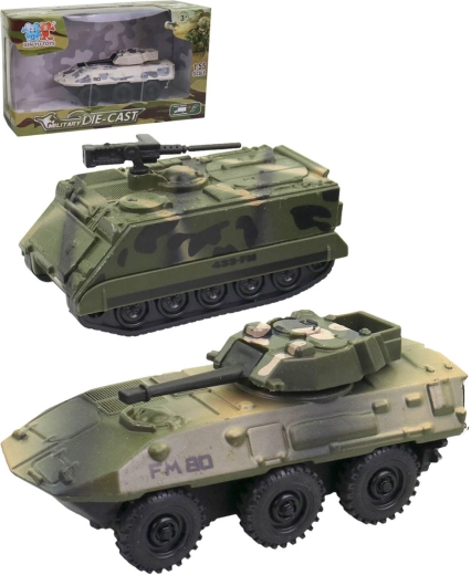 Metalen tank met terugtrekmechanisme op schaal 1:55 - 1 stuk