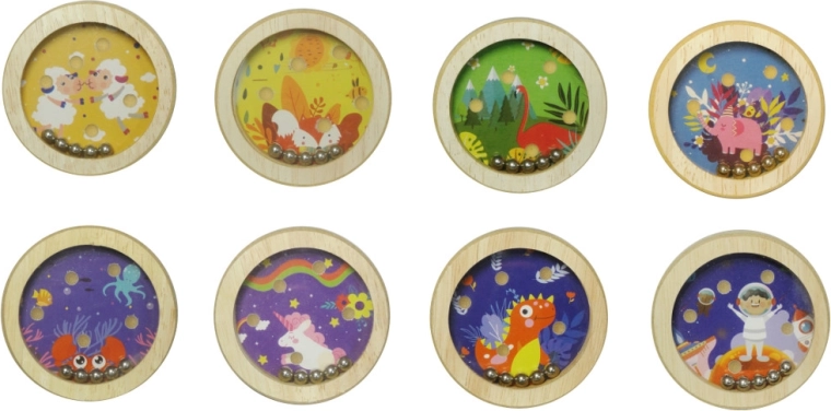 Houten knikkerbalspel