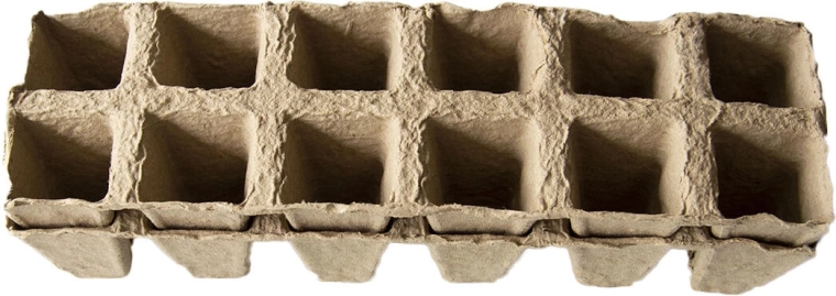 Papieren kweektrays 12 cellen (2 stuks)