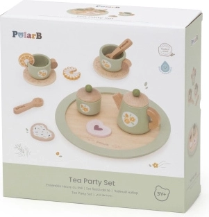 Viga houten thee- en koffieservies met dienblad