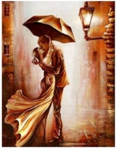 Diamond painting vrouw en man 30 × 40 cm