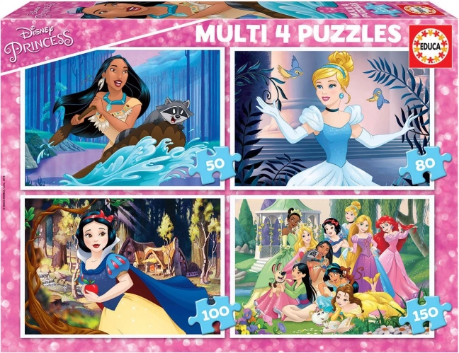 Educa puzzel Disney prinsessen 4-in-1