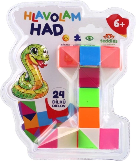 Puzzel-slange met 24 segmenten in blisterverpakking