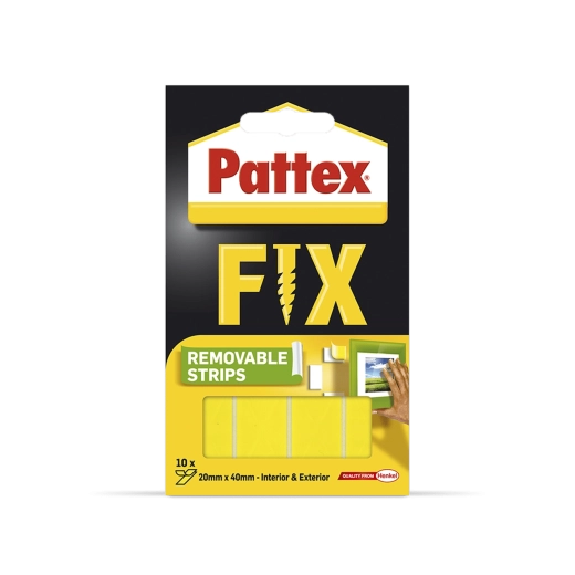 Pattex Super Fix dubbelzijdige kleefstrips 2 kg, 10 stuks (4 × 2 cm)