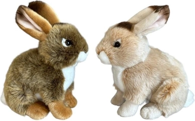 Pluchen konijntje in twee kleuren 23 cm