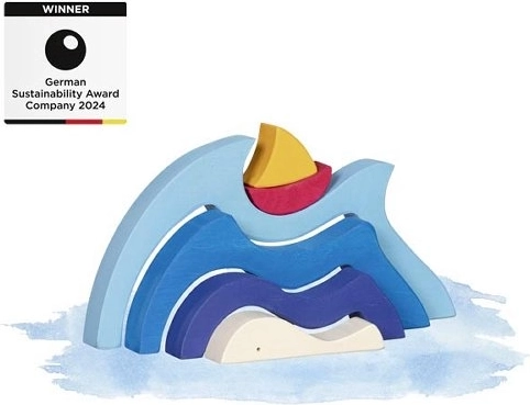 Houten puzzel Mijn kleine bootje op zee