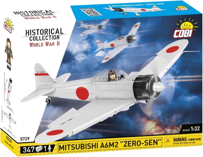 Bouwset vliegtuig MITSUBISHI A6M2 ZERO-SEN