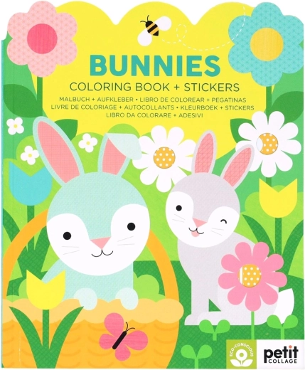 Petit Collage kleurboek met stickers Konijntjes