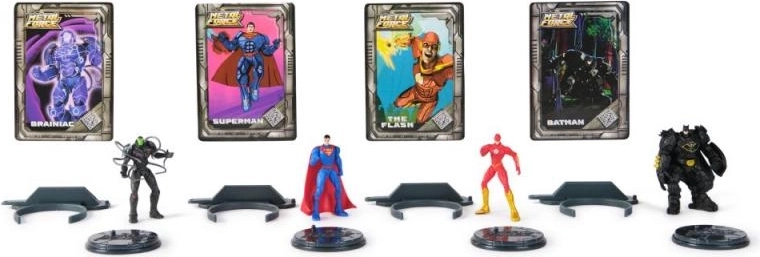 Set DC METAL FORCE-figuren: Brainiac vs. Batman, Superman en Flash (5 cm)