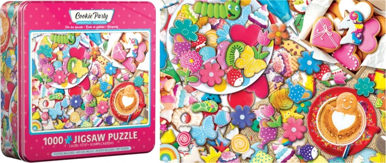 Puzzel in blikken doos Eurographics Koekjesfeest 1000 stukjes