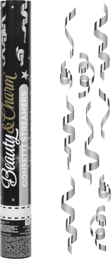 Beauty Charm pneumatische confetti – zilveren serpentine