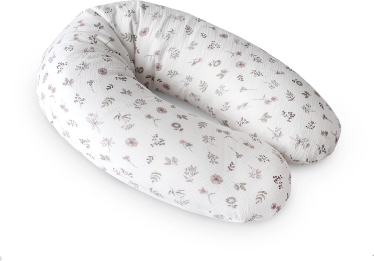 Ceba voedingskussen Cebuška Multi van mousseline, 190 cm – Small Twigs