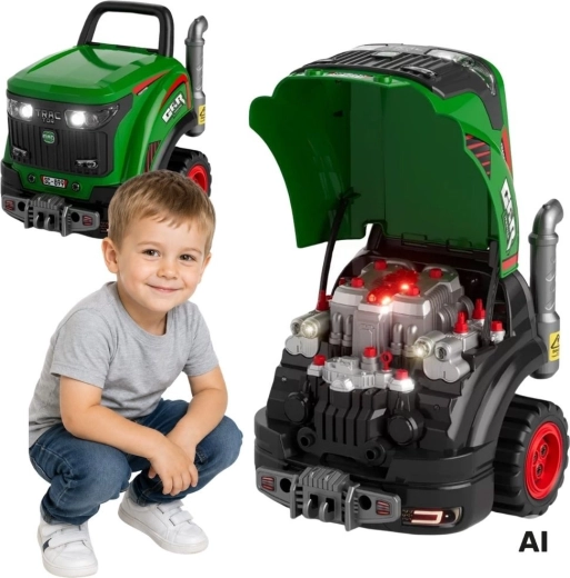 Woopie interactieve mechanische werkplaats in tractorvorm met accessoires - 1 stuk
