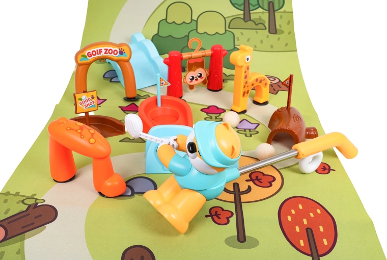 Golfbaan voor kinderen met dieren