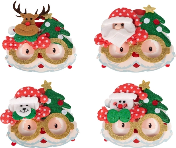 Kerstbril met glitters