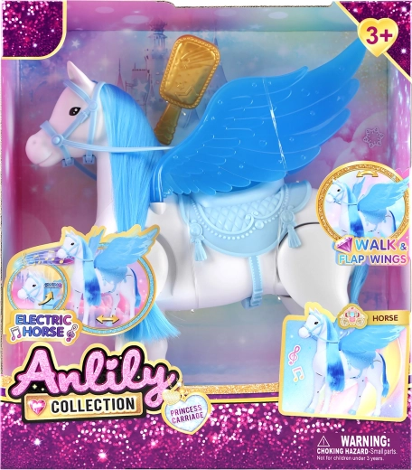 Interactief lopend paardje met geluiden – blauw