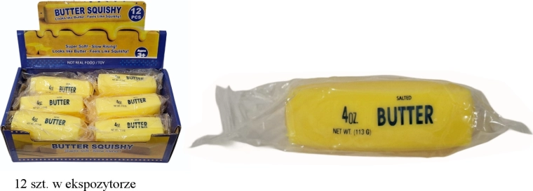 Antistress knijpbal in de vorm van boter