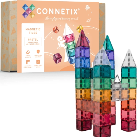Connetix Pastel Square Pack magnetische bouwset 40 delen
