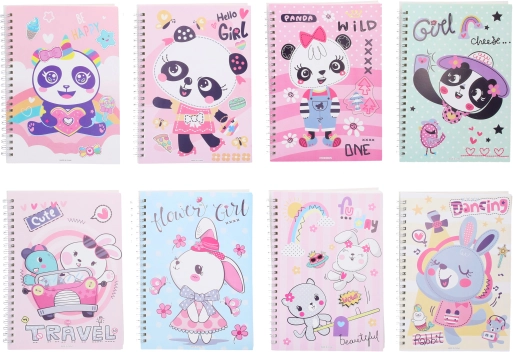 Gelijnde spiraalblok 14,5x20,5 cm, 80 pagina’s