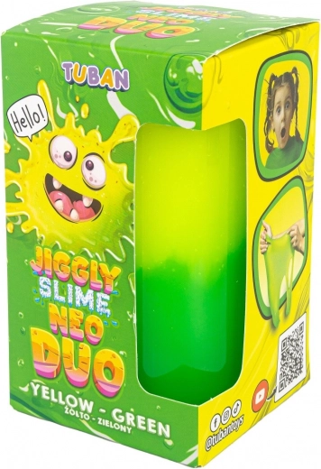 Tuban Jiggly Slime Neo Duo tweekleurig geel‑groen 430 g