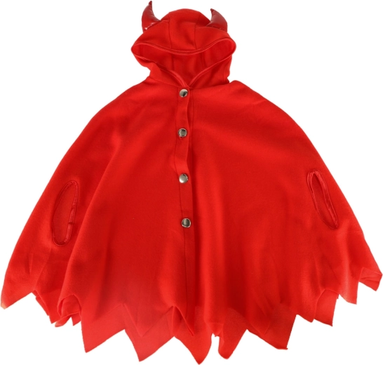 Kinderkostuum duiveltje met cape en handschoenen, maat S 100–110 cm