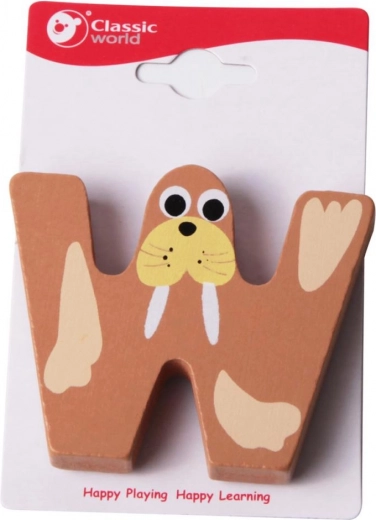 Houten letter W van Classic World