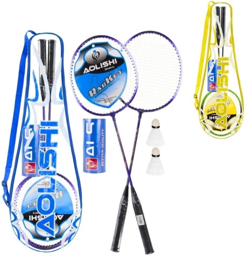 Badmintonset in etui (2 rackets en 2 shuttles) – 2 kleurvarianten
