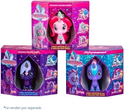 Crystalverse Galactische Eenhoorn – Creatieset met kristallen 11 cm