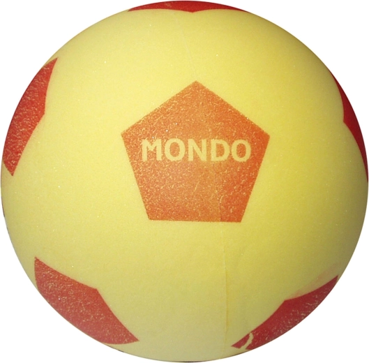 Mondo zachte schuimrubberen voetbal geel 20 cm