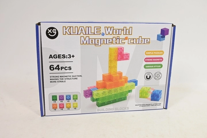 Magnetische bouwblokjes 64 stuks - 1 stuk