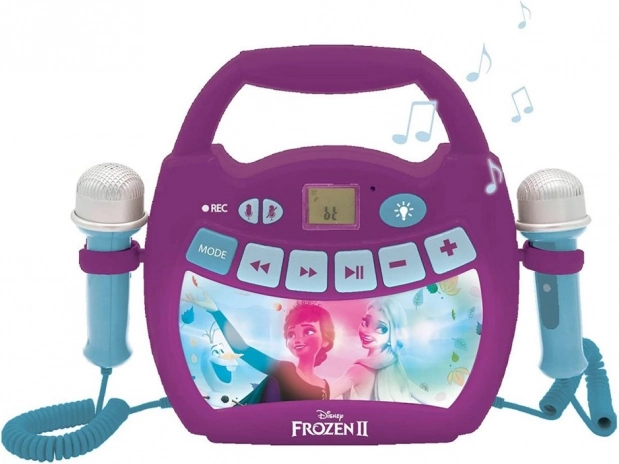 Disney Frozen karaoke-speaker met microfoons en verlichting