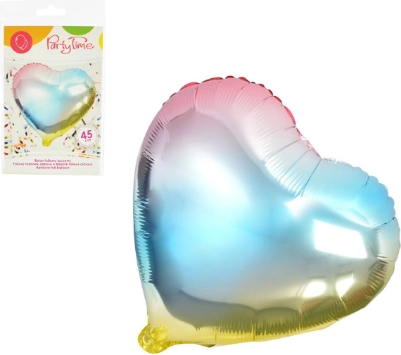 Iridescente folieballon hart 45 cm