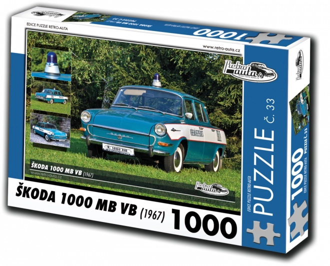 Retro auto puzzel Škoda 1000 MB VB (1967) – 1000 stukjes