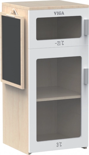 Houten koelkast Viga met krijtbord