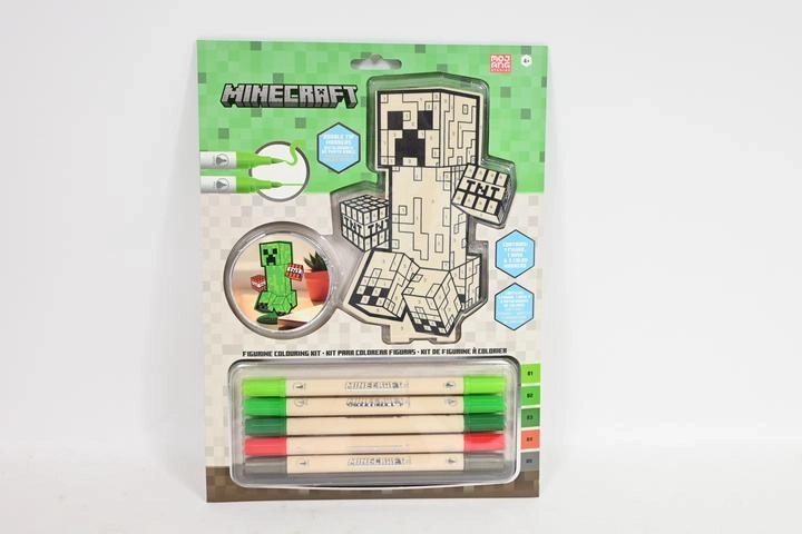 Minecraft creatieve 2D-figuur om in te kleuren met 5 acrylstiften