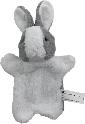 Pluchen handpop Konijn